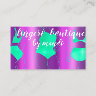 Carte De Visite Logo Code QR Bikini Sous-vêtements Boutique en lig