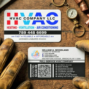 Carte De Visite Logo, code QR et licence - Services de CA modernes