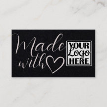 Logo Code QR Papier Kraft simple fait avec amour