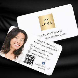 Carte De Visite Logo code QR photo facebook icône couleur de marqu