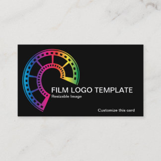Carte De Visite Logo coloré Simple Media Film Strip