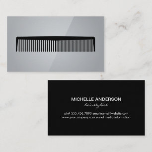 Carte De Visite Logo Comb   Noir gris