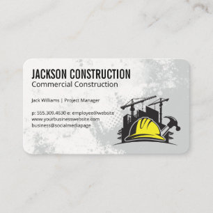 Carte De Visite Logo Construction Propriétés Commerciales
