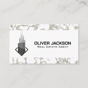 Carte De Visite Logo Contemporain du bâtiment de gratte-ciel