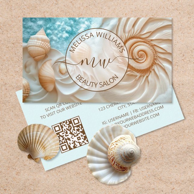 Carte De Visite Logo Coquille Élégante (Créateur téléchargé)