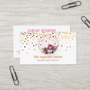 Carte De Visite Logo Cupcake Moderne Boulangerie Chef Cuisine Conf