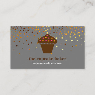 Carte De Visite Logo Cupcake Moderne Boulangerie Chef Cuisine Conf