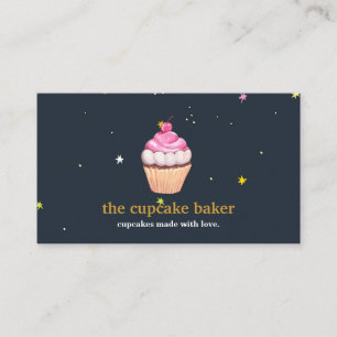 Carte De Visite Logo Cupcake Moderne Boulangerie Chef Cuisine Conf