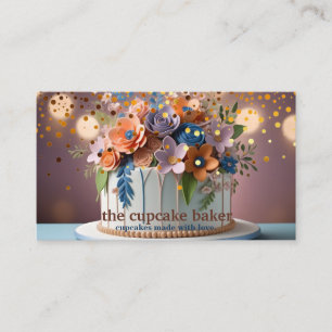 Carte De Visite Logo Cupcake Moderne Boulangerie Chef Cuisine Conf