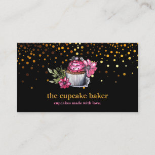 Carte De Visite Logo Cupcake Moderne Boulangerie Chef Cuisine Conf