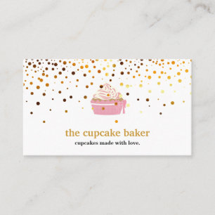 Carte De Visite Logo Cupcake Moderne Boulangerie Chef Cuisine Conf