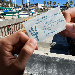 Carte De Visite Logo customisé/Code QR/URL Masonerie d'étanchéité