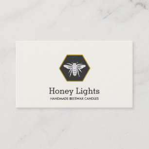 Carte De Visite Logo d'abeilles cire d'abeilles Candlemaker Nature