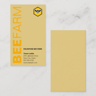 Carte De Visite Logo d'abeilles modernes Bee Farm Satin Gold Beeke
