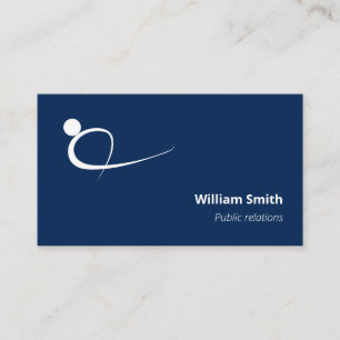 Carte De Visite Logo d'accueil Black Modern Motion Person
