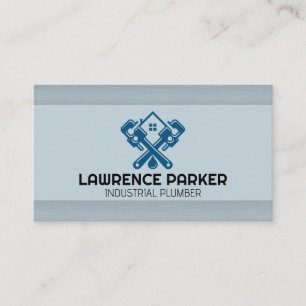Carte De Visite Logo d'accueil de la clé de plomberie