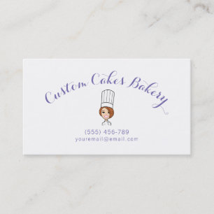 Carte De Visite Logo d'affaires de boulangerie et de gâteau