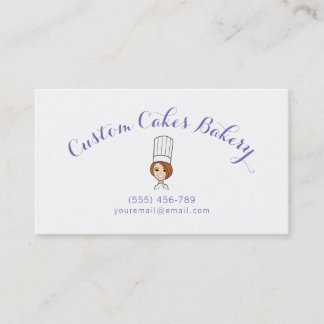 Carte De Visite Logo d'affaires de boulangerie et de gâteau