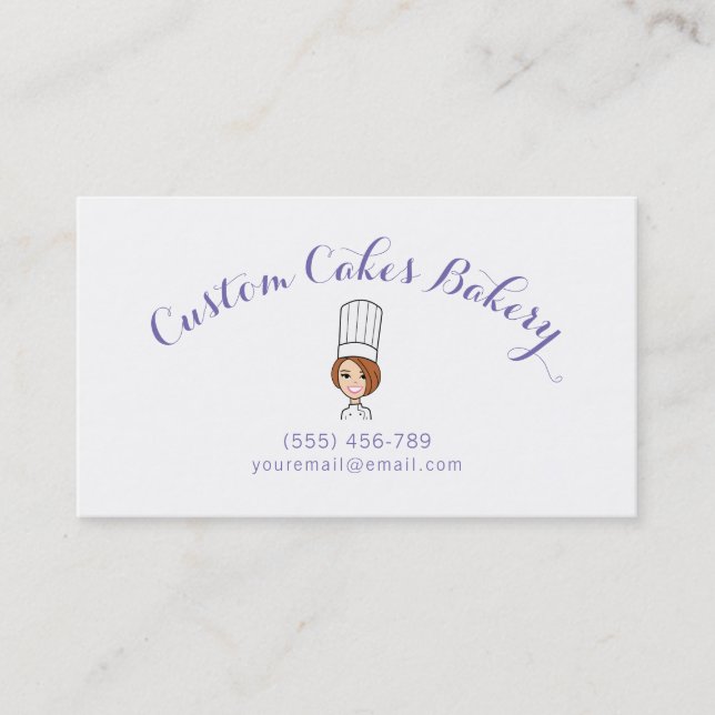 Carte De Visite Logo d'affaires de boulangerie et de gâteau (Devant)