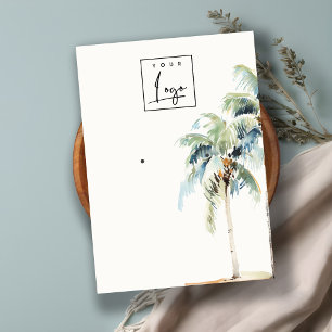 Carte De Visite Logo d'affichage de l'oreille des palmiers côtiers