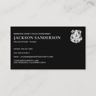 Carte De Visite Logo d'agent de la force publique du département d