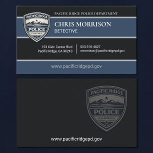 Carte De Visite Logo d'agent de police de maintien de l'ordre