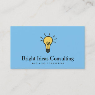 Carte De Visite Logo d'ampoule de Business Marketing Consultant