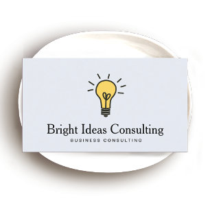 Carte De Visite Logo d'ampoule légère Business Marketing Consultin
