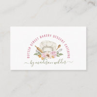 Logo d'aquarelle du chef pâtissier Baker