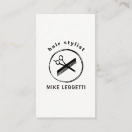 Carte De Visite Logo d'arrondi de liste de cheveux avec chèvres et