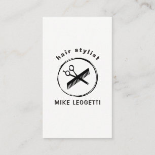 Carte De Visite Logo d'arrondi de liste de cheveux avec chèvres et