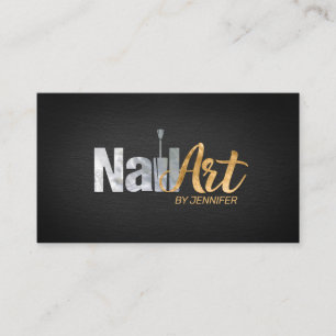 Carte De Visite Logo d'art à ongles avec rendez-vous 
