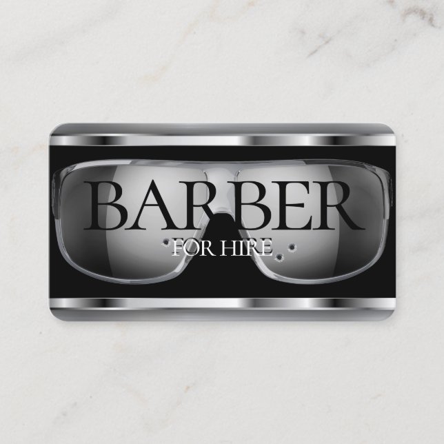 Carte De Visite Logo d'atelier de coiffure / coiffeur à louer (Devant)