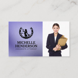 Carte De Visite Logo d'avocat   Femme d'affaires en costume