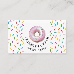 Carte De Visite Logo de beignets roses