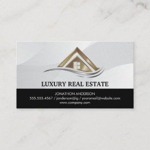 Carte De Visite Logo de biens immobiliers modernes   Gestion de pr
