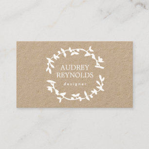 Carte De Visite Logo de Bohème de concepteur de guirlande de
