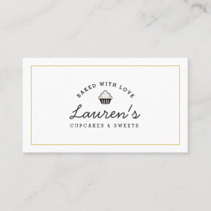 Carte De Visite Logo de boulangerie maison rétro moderne pour gâte
