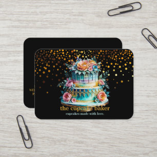 Carte De Visite Logo de boulangerie moderne Cupcake Chef traiteur