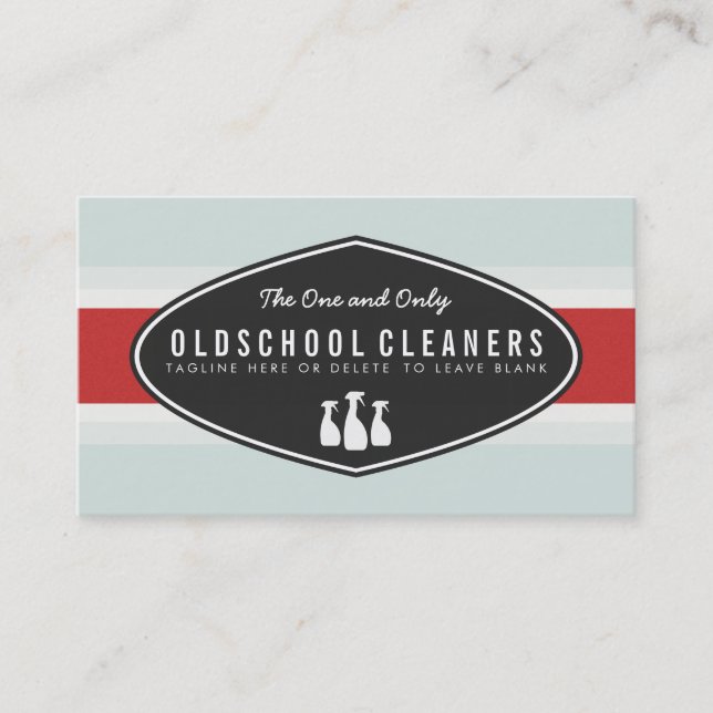 Carte De Visite Logo de bouteille Retro Cleaning Business Spray (Devant)
