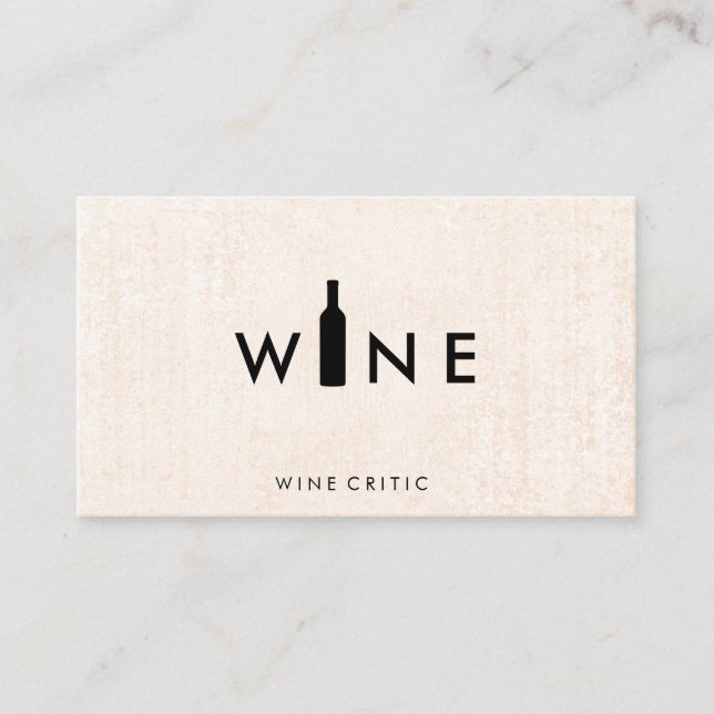 Carte De Visite Logo de bouteilles de vin (Devant)