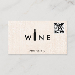 Carte De Visite Logo de bouteilles de vin   Code QR