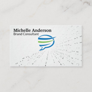 Carte De Visite Logo de bulle de discussion Corp