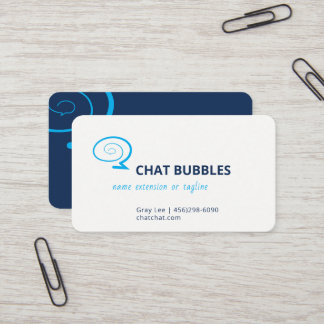 Carte De Visite Logo de bulle de discussion moderne | Couleur modi
