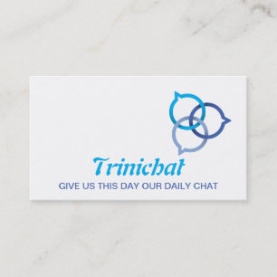 Carte De Visite Logo de bulle de discussion Trinity (bleu)