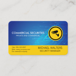 Carte De Visite Logo de caméra de sécurité Technologie d'IA
