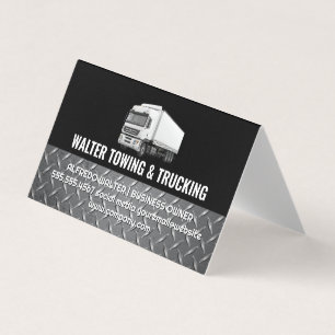 Carte De Visite Logo de camionnage blanc Garniture en acier Lo