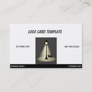 Carte De Visite Logo de chat léger de rue