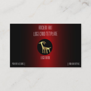 Carte De Visite Logo de chèvre or Petroglyphs
