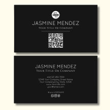 Logo de code QR moderne noir Icônes sociales Minim